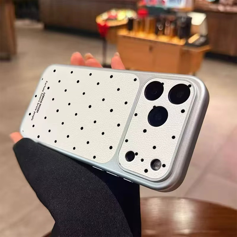 Schwarze Kunstleder-Handyhülle mit Polka Dots für Samsung Galaxy S26 S25 S24 S23 S22 S21 Ultra Plus FE A57 A56 A55 A37 A17 Cover - Bild 2