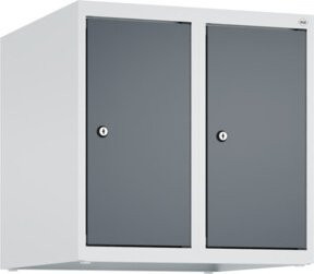C+P Aufsatzschrank 7035/7016 aus Stahl mit Zylinderschloss und 2 Abteilen, Farbe Anthrazit/Grau, B/T/H: 50 x 50 x 50 cm - Bild 1