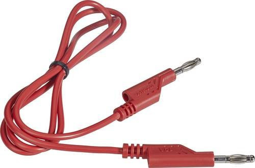 Voltcraft Messleitung mit 4mm Lamellenstecker in Rot, Länge: 1,00 m - Bild 1