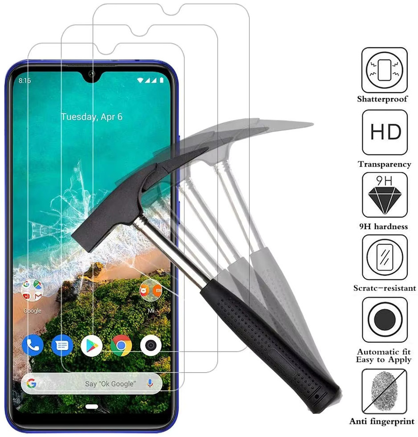 5 Stück Displayschutzfolien aus gehärtetem Glas für Xiaomi Mi 9 8 SE 9T Pro Max 6 6X Mix 3 Play in Transparent - Bild 5