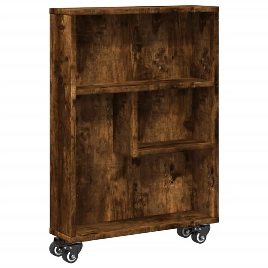 vidaXL Aufbewahrungswagen schmal in Räuchereiche, B/T/H: 48 x 13 x 68 cm - Bild 2