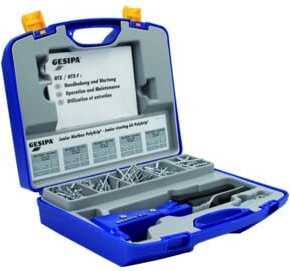 Gesipa Junior-Box Blindnietzangen-Set aus Chrome Vanadium in Blau mit PolyGrip-Blindnieten - Bild 1