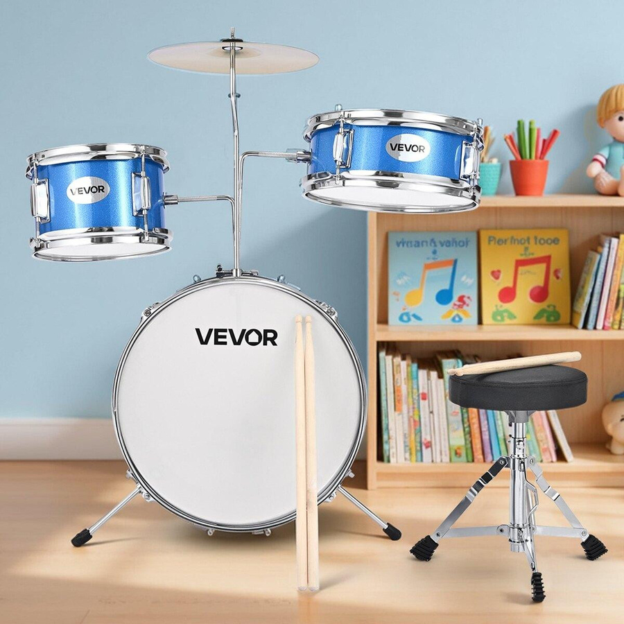 MB Junior Musik Schlagzeug 3-teiliges Set blau - Bild 4
