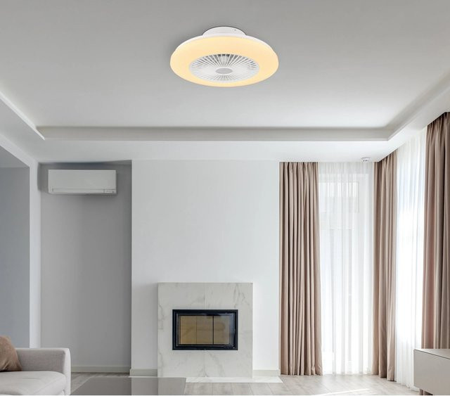 Globo LED-Deckenventilator Travo, 1-flammig, Weiß, dimmbar mit Fernbedienung und Timer - Bild 1
