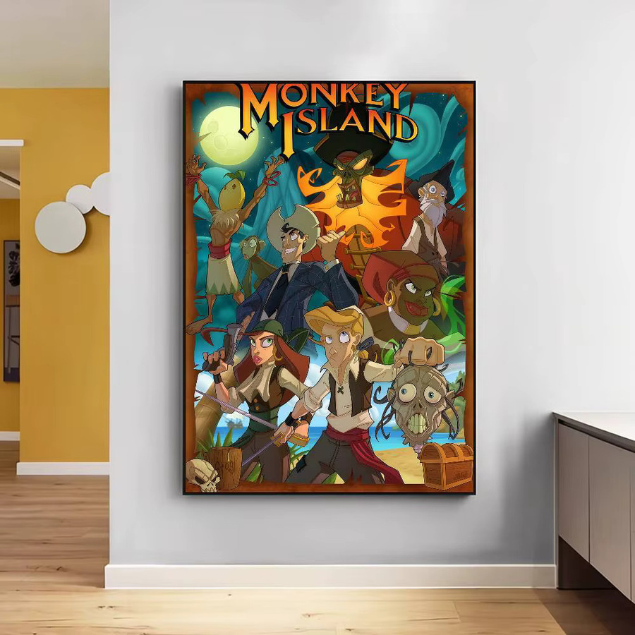 Vintage Poster Tales of Monkey Island Videospiel Wandkunst Multicolor B/H: 15,0 x 15,0 cm - Bild 4