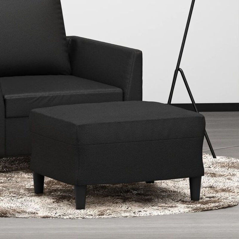 Vidaxl Polsterhocker Modern in Schwarz aus Kunstleder B/T/H: 60 x 50 x 41 cm - Bild 1