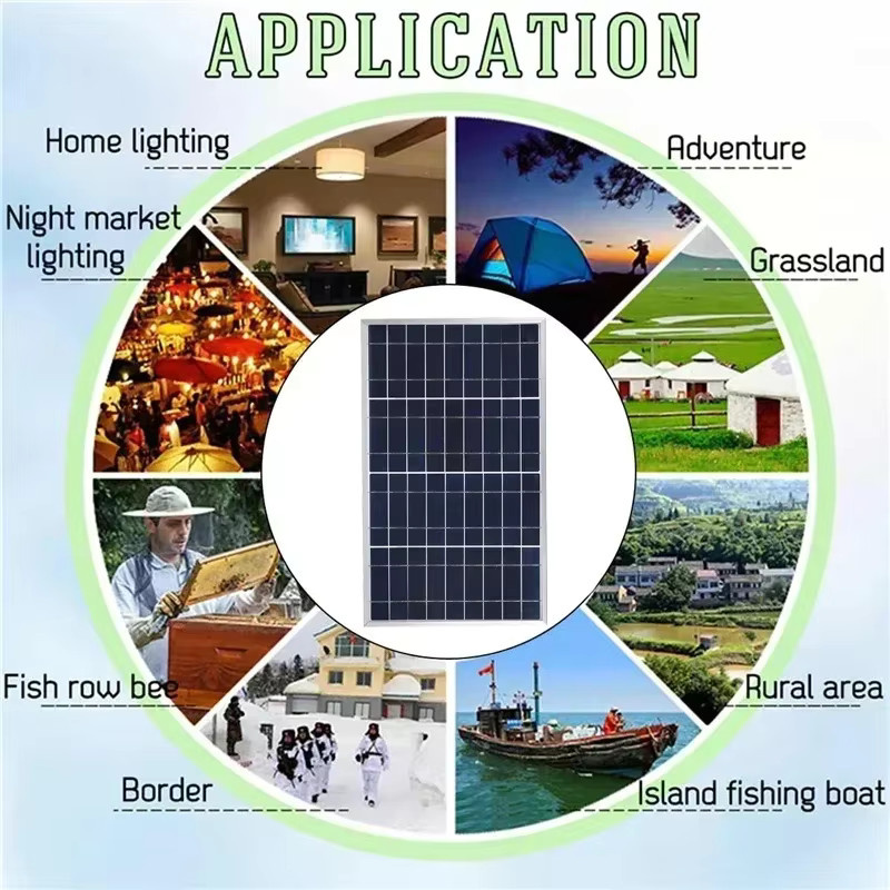 luxuglow 600 W Outdoor-Solarpanel-Set mit 300 W polykristallinen Solarzellen und 18 V für Camping und Beleuchtung - Bild 4