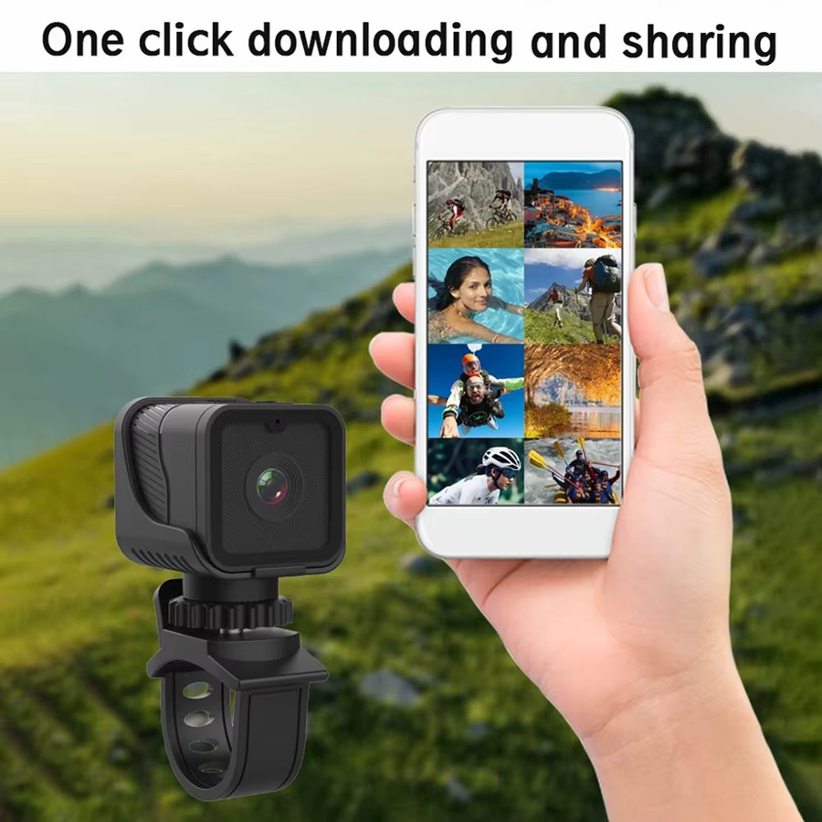 Occkic Action Camera 1080P HD wasserdichte Sport-Minikamera mit WiFi und Hotspot in Schwarz - Bild 5