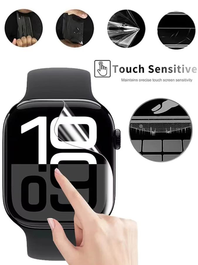Transparentes Hydrogel Displayschutzfolie für Apple Watch Serie 10 (42 mm, 46 mm) und Apple Watch Ultra 1 & 2 (44 mm, 45 mm, 49 mm) - Bild 7