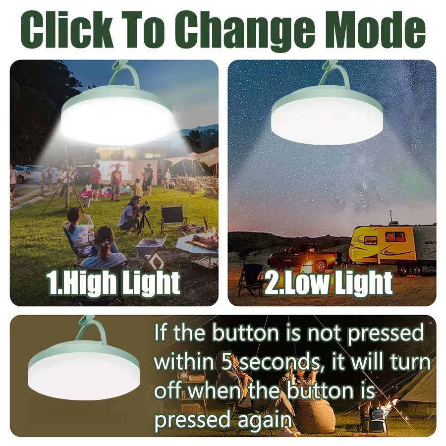 BALDR Wiederaufladbare LED Camping Lampe mit 66 LEDs, Magnet und Haken, Weiß - Bild 4