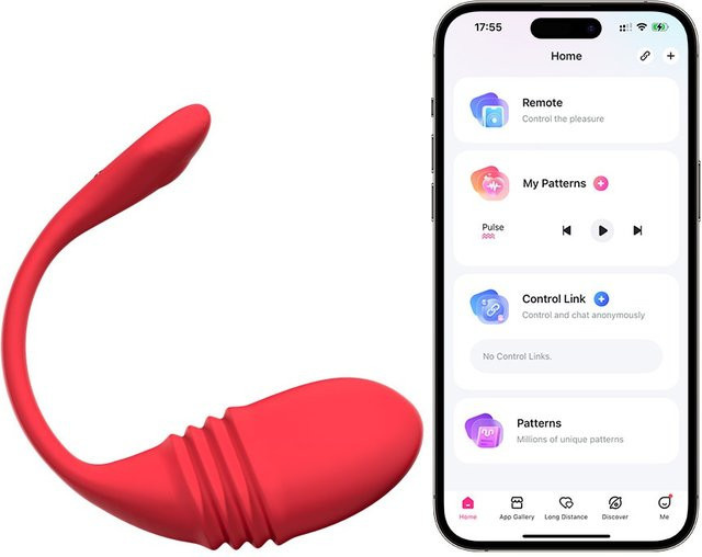 Lovense Vulse Vibro-Ei mit Stoß-Funktion in Rot - Bild 1