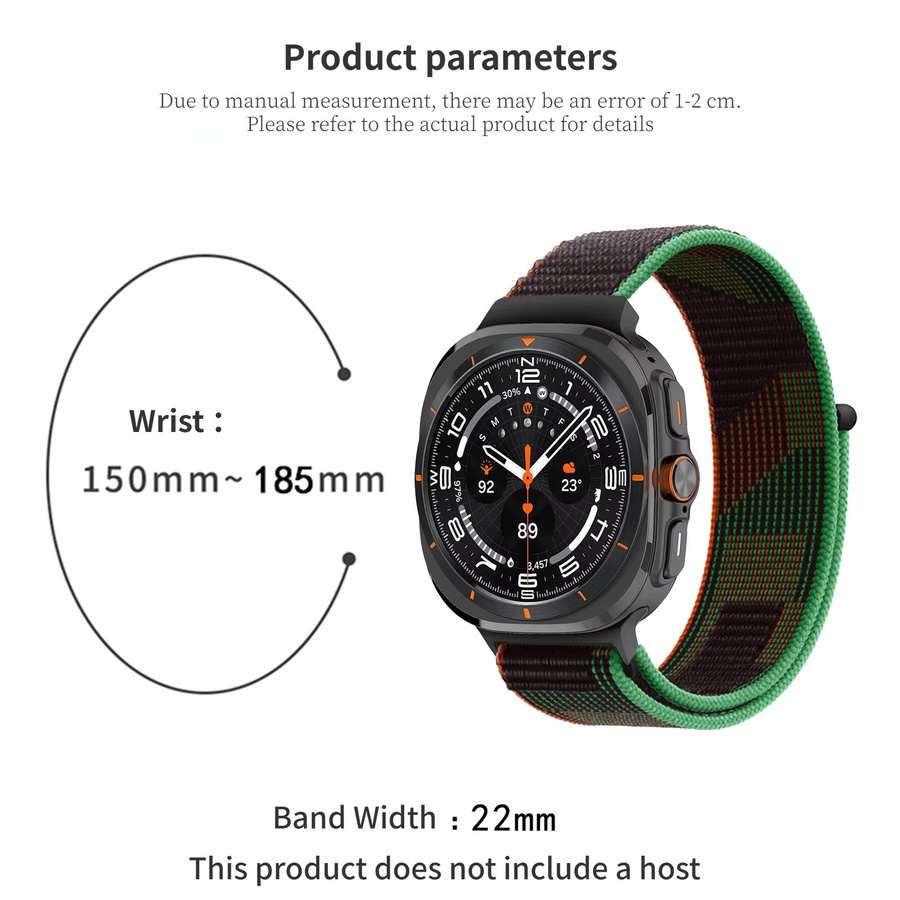 Samsung Uhrenarmband Nylon, Schwarz, Unisex, Samsung Galaxy Watch Ultra (2025) - Bild 1