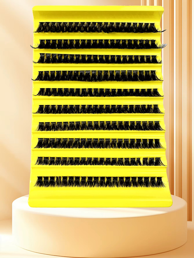 LYBCG Wimpernverlängerungsset, 200 Wimperncluster, D Curl, Black, Unisex - Bild 2