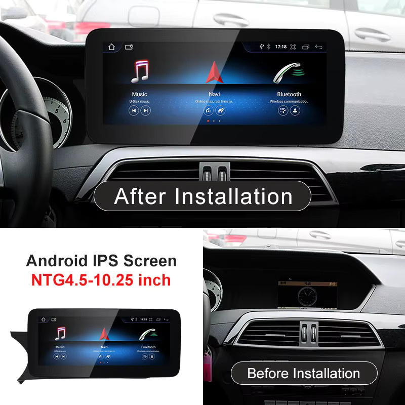 STWEI Multimedia Player Auto Radio Stereo für Mercedes Benz C-Klasse W204 S204 (Baujahr 11-15) in Schwarz - Bild 2