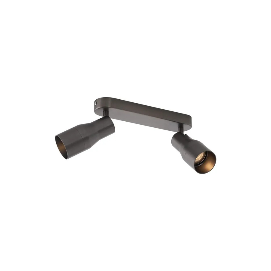 QAZQA Stanley Runder Deckenstrahler Gunmetal 2-flammig GU10 - Bild 2