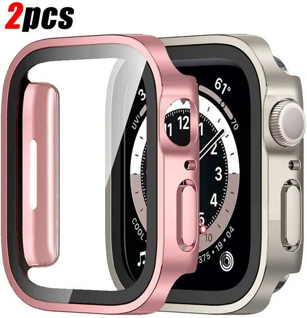 Apple Uhrenzubehör, wasserdichte Hülle, Silikon, pink, Unisex - Bild 1