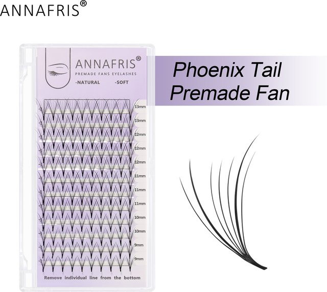 ANNAFRIS Volumenfächer Wimpernverlängerungen, Faux Mink, Phoenix Tail - Bild 1