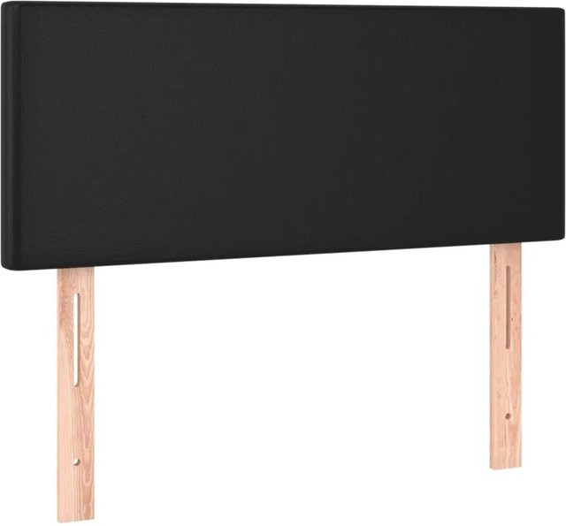 vidaXL LED Kopfteil in Schwarz aus Kunstleder mit USB-Ladeport und integrierter Beleuchtung, B: 90 cm, T: 5 cm, H: 78-88 cm - Bild 1