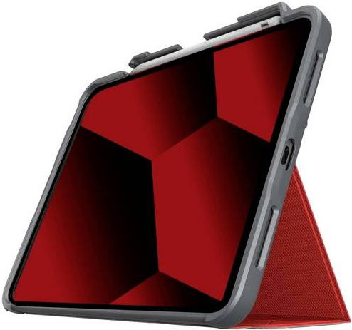 STM Goods Dux Plus Tablet-Cover für Apple iPad 10.9 (10. Gen, 2022) und iPad 10.9 (A16, 2025), Rot, Transparent - Bild 1