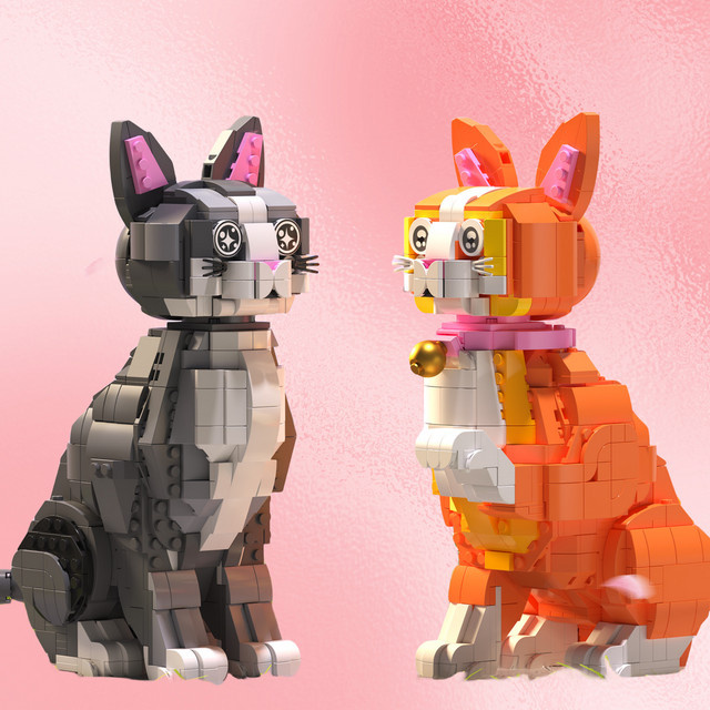 Doubuilt Kitty Katze 3d Baustein Set, Tiere, Kunststoff, Bunt / Mehrfarbig - Bild 1