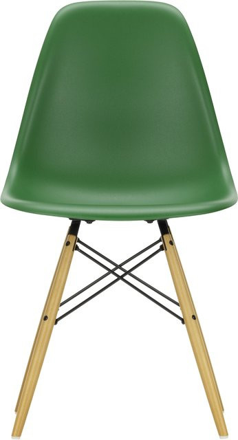 Vitra DSW Eames Plastic Side Chair in Grün aus Kunststoff und Holz mit mattem Finish - Bild 1