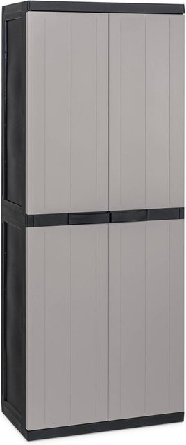 DEA Kunststoffschrank in Grau mit mattem Finish, B/H/T: 65 x 165 x 37 cm - Bild 1