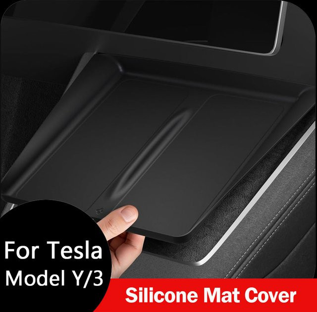 MIYOKAKING Ultradünnes kabelloses Ladepad aus Silikon für Tesla Model Y Juniper und Model 3 2026 in Schwarz oder Weiß - Bild 1