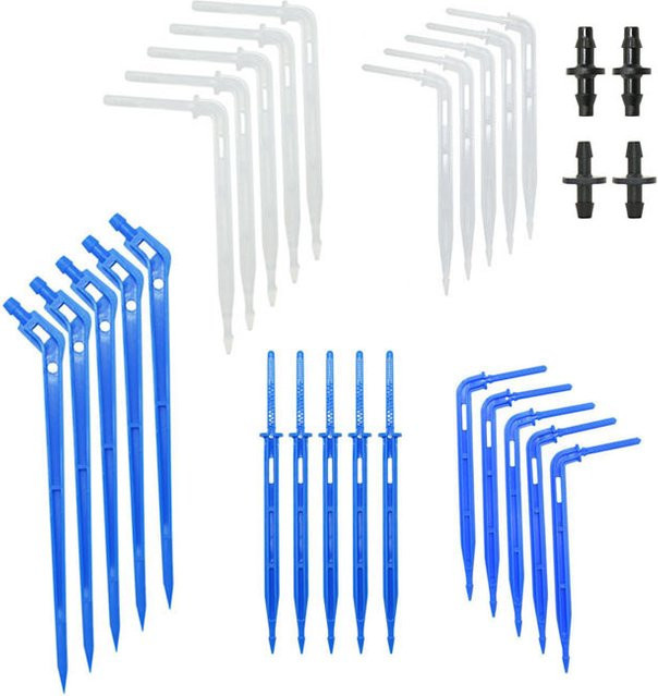 LWHRR Pfeiltropfer Set für die Topfbewässerung, 25 Stück, transparent, 3/5 mm und 4/7 mm, 1/8 Zoll und 1/4 Zoll - Bild 1