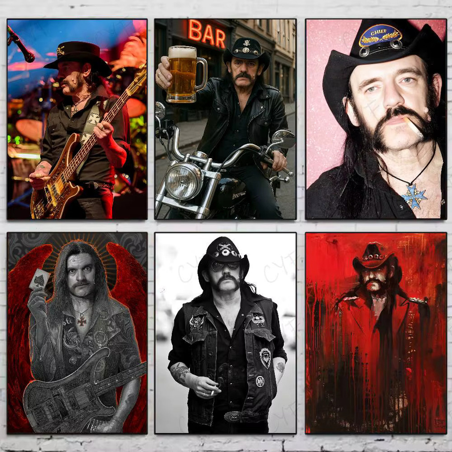Singer L-lemmy Kilmister Wandkunst selbstklebender Poster für deine Heimdekoration - Bild 5