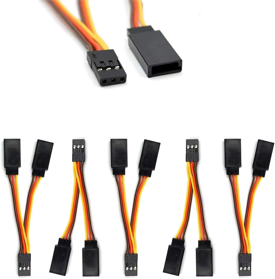 AOKIN Servo-Splitter-Kabel Set mit 40 Sets Servostecker männlich und weiblich sowie Crimp-Pin-Kabel in Multicolor, kompatibel mit JST SYP und Futaba - Bild 4