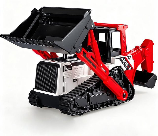 Doppelkopf-Bagger Bulldozer, Ingenieurfahrzeugmodell, Diecast, ab 14 Jahre - Bild 1