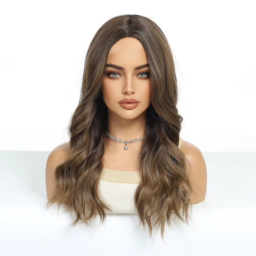 EASIHAIR Perücke, Ombre-Braun, lang, gewellt, Synthetik, Damen - Bild 2