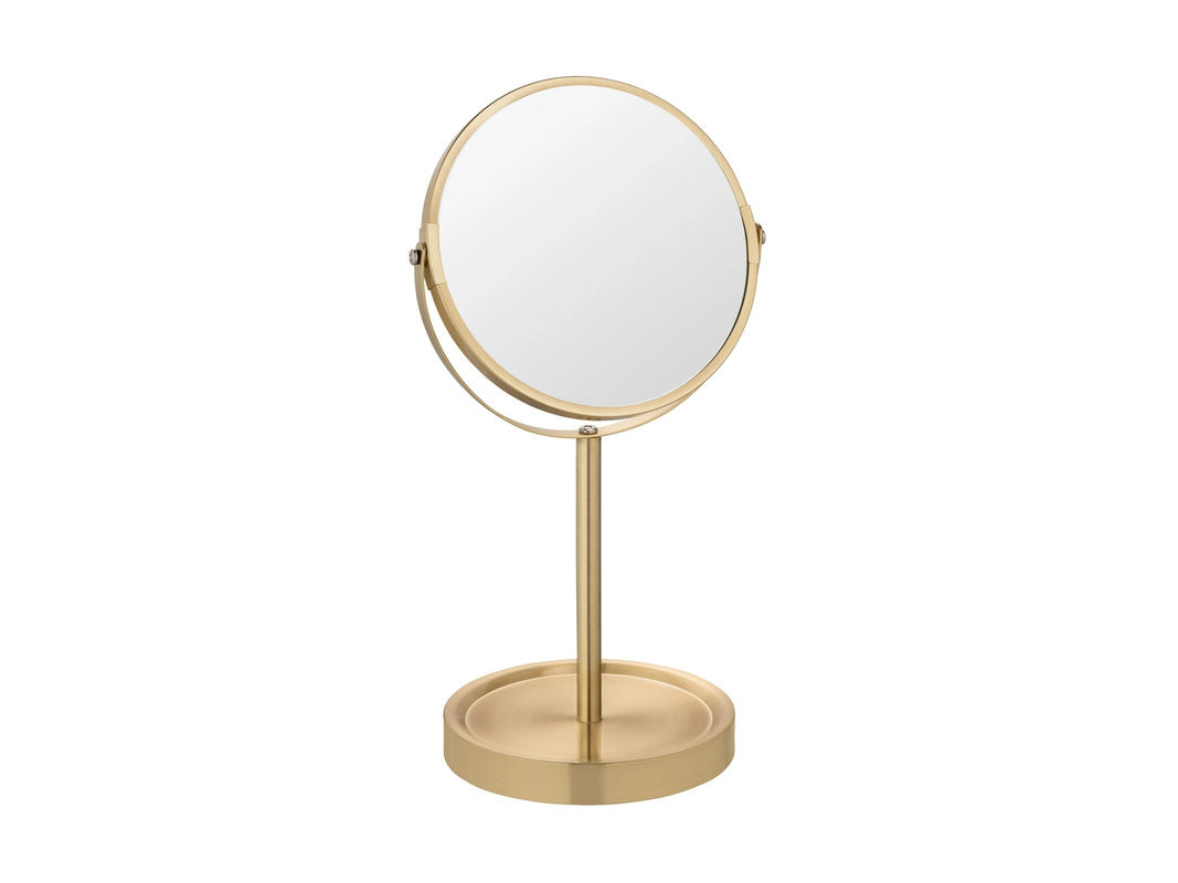 Wenko Standspiegel Alata Gold, doppelseitig mit Kippfunktion, rund, Durchmesser: 17 cm - Bild 2