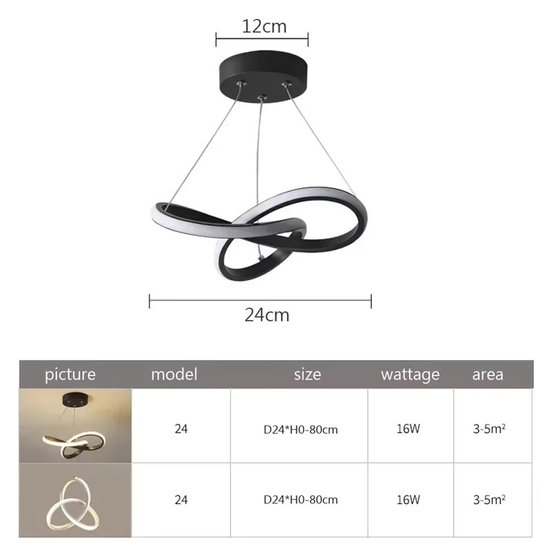 LED Pendelleuchte Tricolor im Retro-Nordic-Design aus Metall, Schwarz oder Weiß, Breite: 24 cm - Bild 2