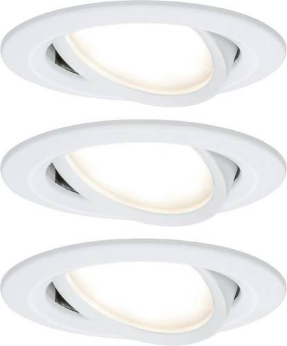 Paulmann LED Einbauleuchten 3er Set, Weiß, rund, 18W, connectable - Bild 1