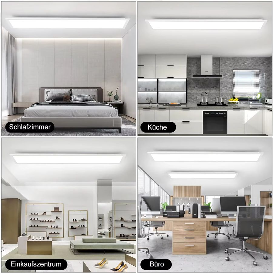 Oraymin LED-Deckenleuchte dimmbar mit Fernbedienung, B/H: 100 x 25 cm, 30 W, 3300 lm, integrierte LED für Wohnzimmer und Schlafzimmer - Bild 5