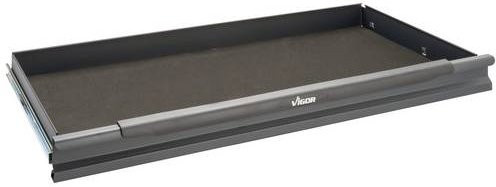 Vigour flache Schublade V4112 in Schwarz, B/T/H: 39,8 x 75,3 x 7,5 cm - Bild 1