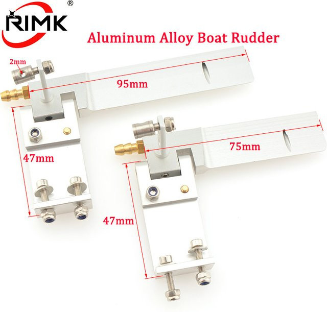 RIMK RC Boot Ruder, Aluminiumlegierung, Zubehör, Grau - Bild 1