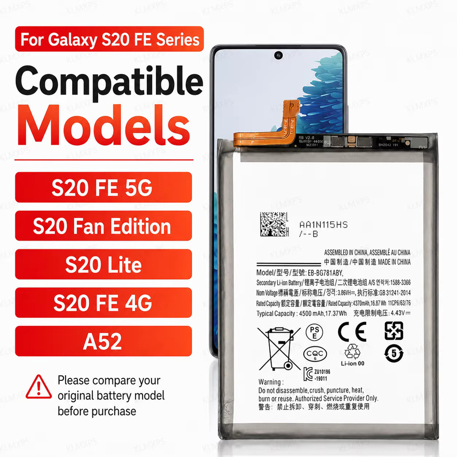Ersatz-Akku für Samsung SM-G781 SM-A526/DS EB-BG781ABY EB-BA525ABY in Schwarz - Bild 3