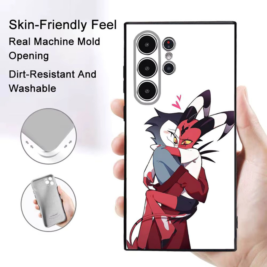 Samsung Galaxy Handyhülle Helluva Boss Cartoon Design Frosted Non-Slip Soft Case Multicolor - Bild 2