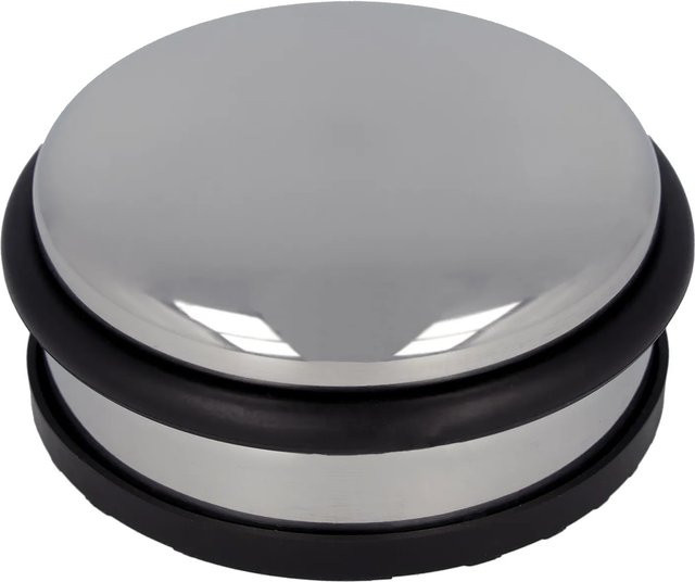 Westcott Türstopper aus Edelstahl in Silber, rund mit Gummiring, Durchmesser: 10 cm, Höhe: 4 cm - Bild 1