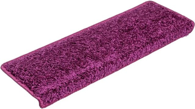 vidaXL Stufenmatten 15 Stück Violett, selbstklebend, rutschfest und schallschluckend, B/T/H: 65 x 21 x 4 cm - Bild 1