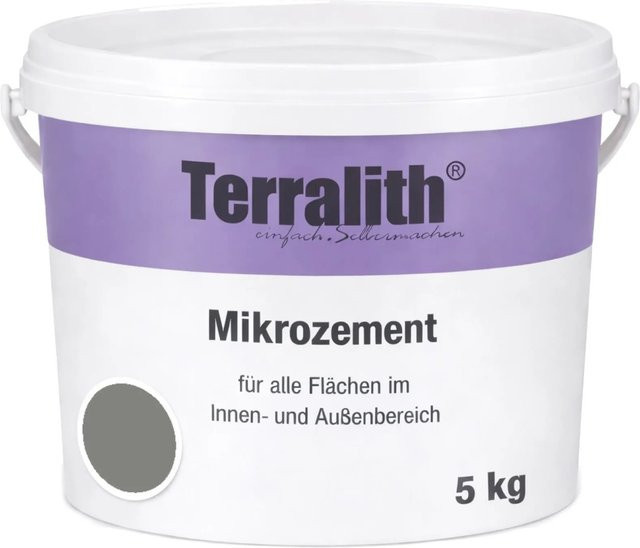 Terralith Mikrozement Fix & Fertig LFN0873 Schiefergrau 5kg für 3,5qm mit 0-2mm Körnung - Bild 1