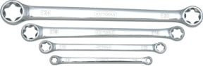 KS Tools CHROMEplus TX-E Doppel-Ringschlüssel-Satz, 4-teilig, Silber, Chrome Vanadium - Bild 1