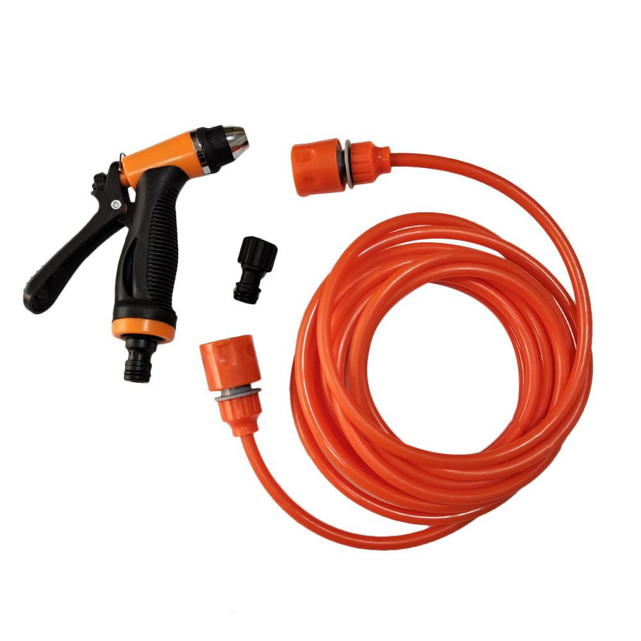 TOMTOP JMS Hochdruck-Wasserspritzpistole mit Kupferdüse und 6 Meter langem Schlauch in Orange - Bild 4