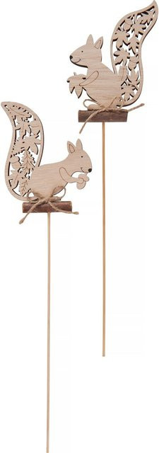 VBS Holzstecker Eichhörnchen aus Sperrholz in Beige für die Herbstdekoration - Bild 1