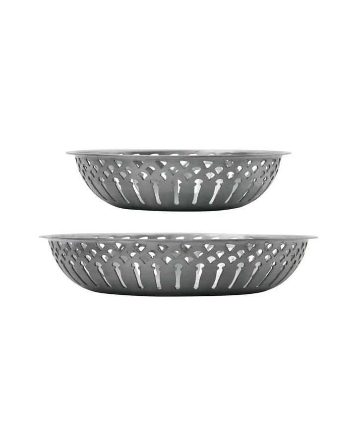 Nicolas Vahe Brotkörbe Bread Antiek Silber Set aus 2 Stück - Bild 1