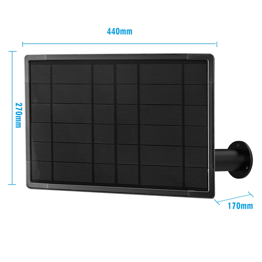 EYIZCO 25 W Mini-Solarpanel mit USB-Anschluss und IP66 Wasserdichtigkeit in Schwarz zur Ladung von 18650 Li-Ion Akkus, 4G WIFI Router und Wifi Kamera - Bild 3