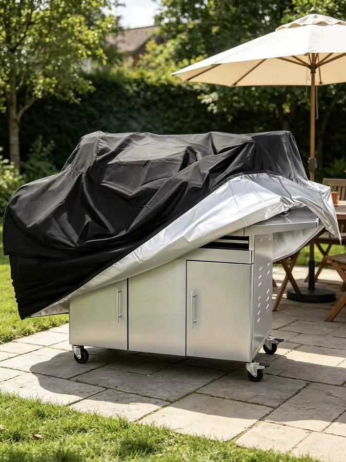 JNDY Wetterfeste Schutzhülle für Außenbereich und Grillmöbel, Schwarz, 210D wasserabweisend - Bild 6