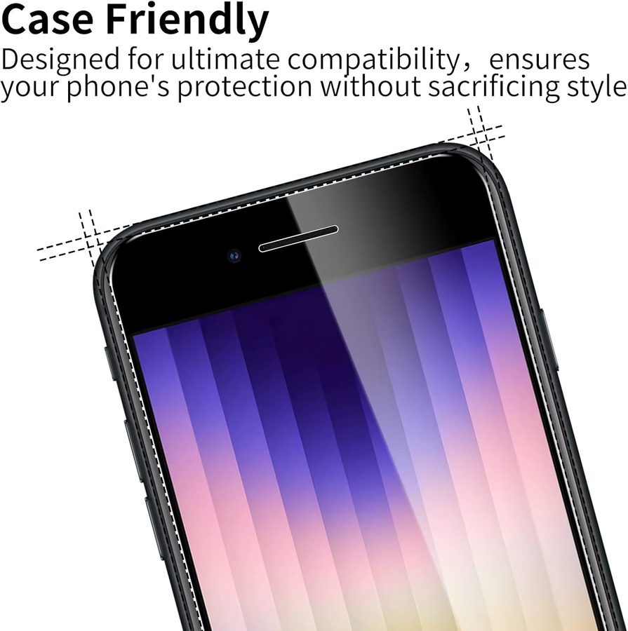 3er-Set gehärtetes Schutzglas für Apple iPhone 6, 6s, 7, 8, 5, 5c, 5s und SE, transparent - Bild 3